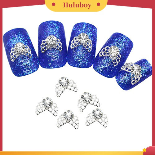 Huluboy Huluboy♡ 10pcs Stiker Berlian Imitasi 3D Hollow Untuk Dekorasi Manicure DIY