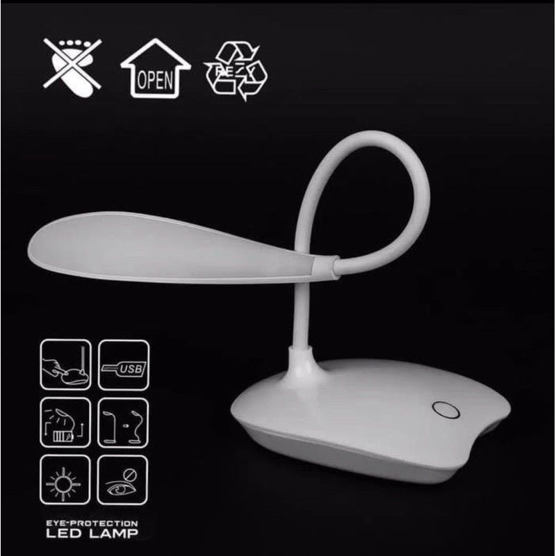 LAMPU MEJA BELAJAR 14LED 3 MODE SENTUH  BISA DICAS RECHARGEABLE DESKTOP LAMP