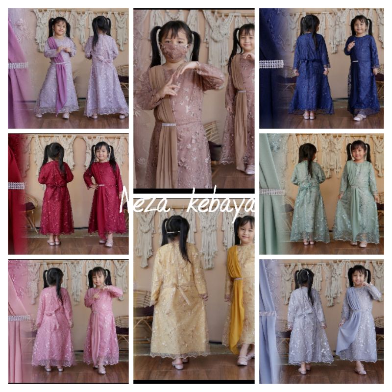 KEBAYA ANAK MODERN/GAMIS ANAK MUSLIM/GAMIS SELENDANG ANAK/KEBAYA TILLE ANAK