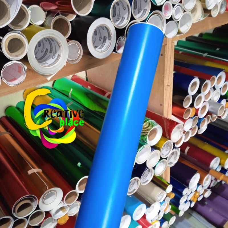 STICKER SKOTLET MOTOR WARNA BIRU TUA DOFF / BIRU TUA DOP