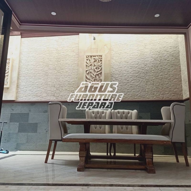 MEJA MAKAN ANTIK TOP TABLE MARMER ASLI (meja makan vintage meja makan marmer meja makan antik)