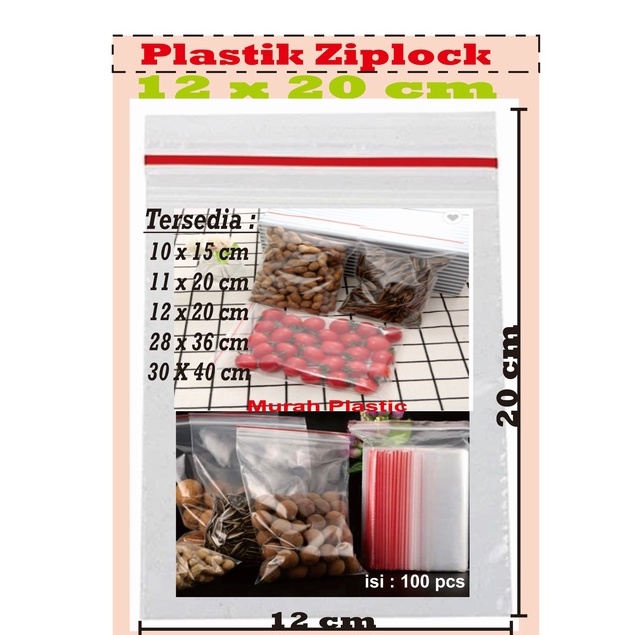 Plastik ZIPLOCK/KLIP 12 x 20 isi 100 pcs