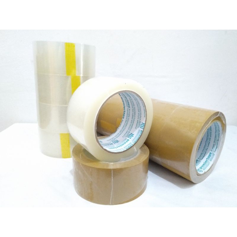 Lakban Plakban Isolasi Premier Tape by Nachi Tape 2 inch 48mm 100yard Bening Coklat Asli Termurah