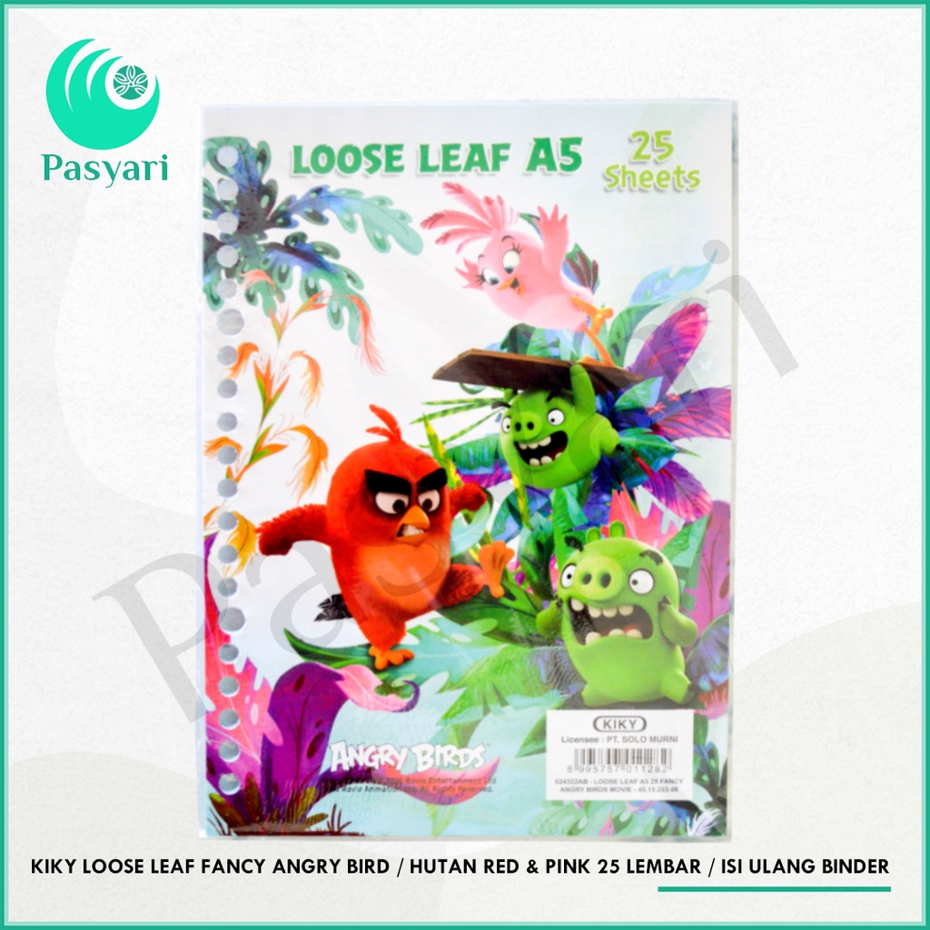 Kiky Loose Leaf Fancy Angry Bird 25 lembar / isi ulang binder