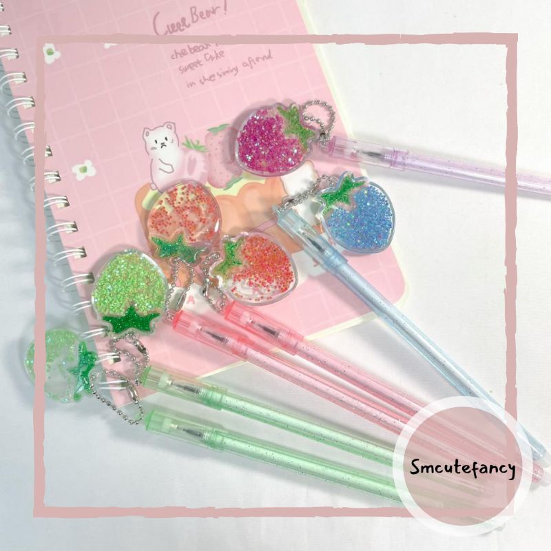 

Pen Gel Gantungan Strawberry Manik Lucu Murah Unik