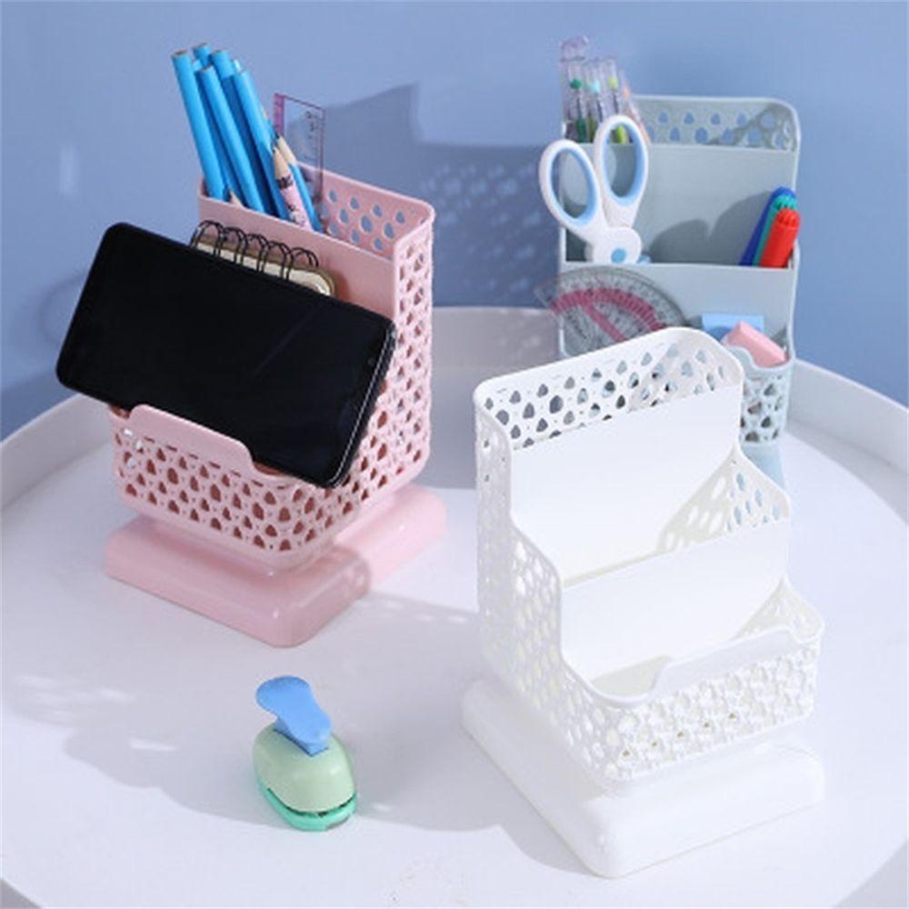 Lanfy Stationery Organizer Tiga Lapisan Wadah Kreatif Pen Bracket Pen Holders Rumah Make Up Brush Holder