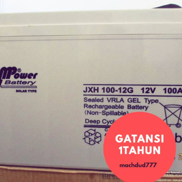 Aki mpower 100ah atau battery mpower deep cycle