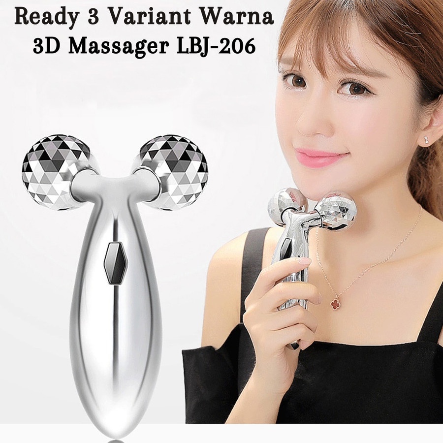 3D Facial Massager KODE  LBJ-206 Alat Relaksasi Pijat Terapi Wajah Roller Wajah Pengencang Wajah Manual