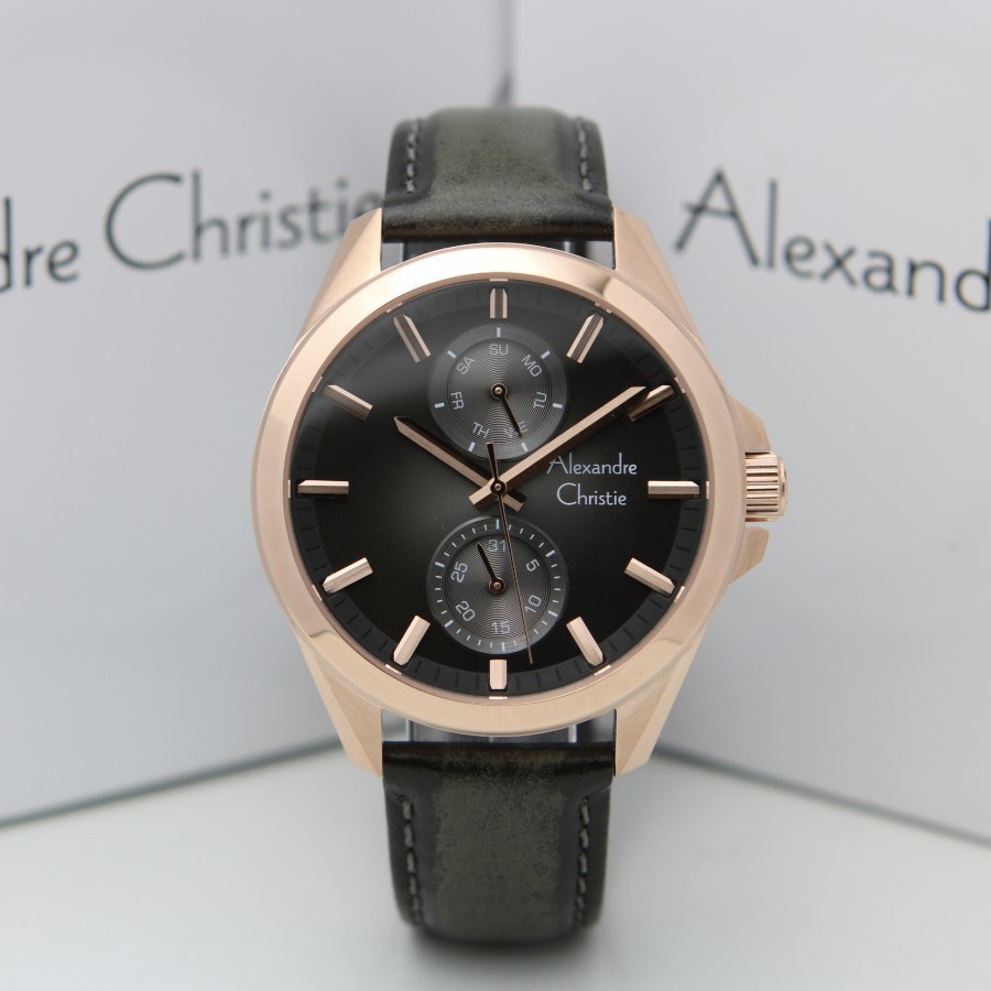 JAM TANGAN PRIA ALEXANDRE CHRISTIE AC 6573 LEATHER ORIGINAL GARANSI RESMI 1 TAHUN