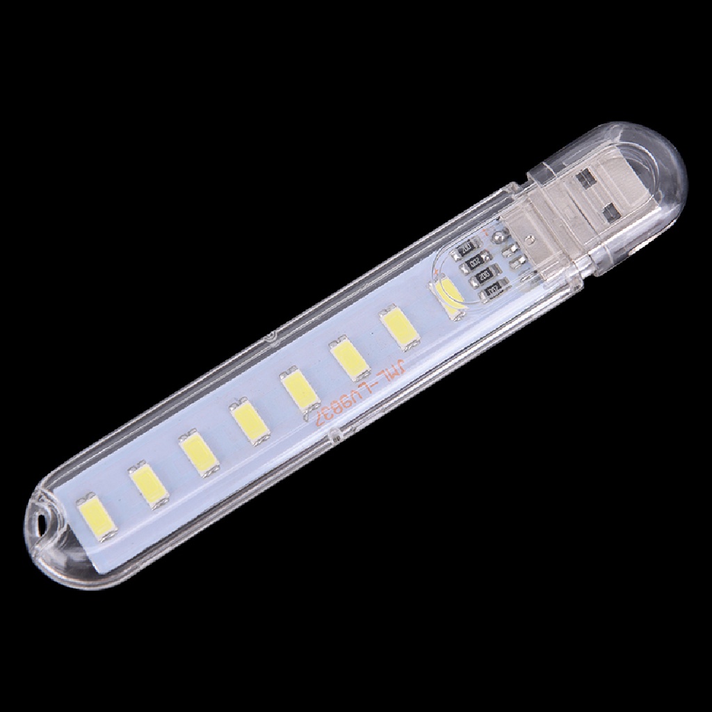 [birth] Mini LED Portable 5V 8 LED USB Lighting Computer Mobile Power Lamp Night Light [ID]