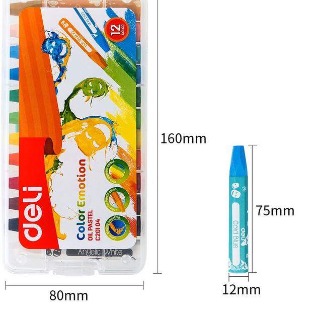 

♧ DELI - EC20104 / Crayon Anak Isi 12 Pcs / Peralatan Sekolah Lukis ♖