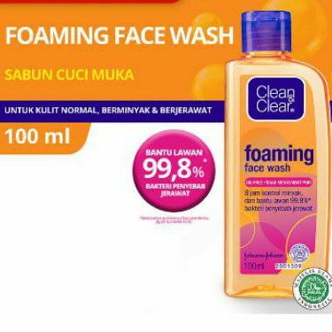 Clean &amp; Clear Foaming Face Wash 100ml