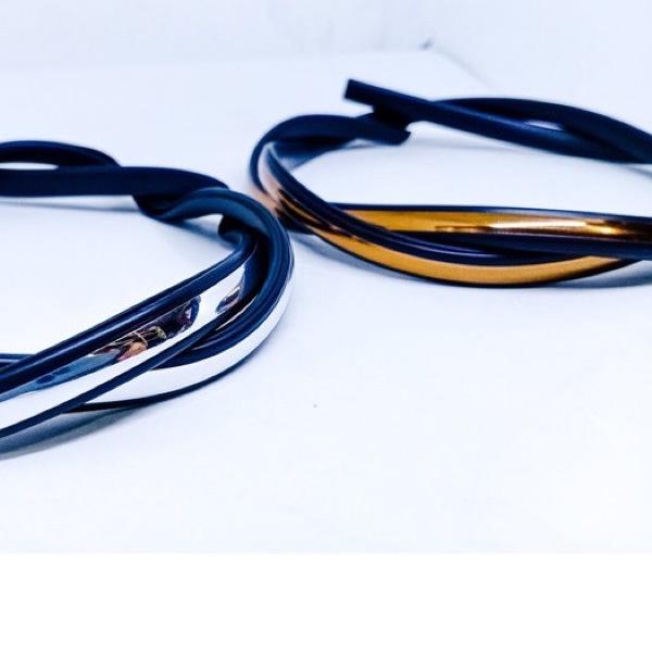 ✼ list karet helm silver chrome / talang air warna silver chrome ▲