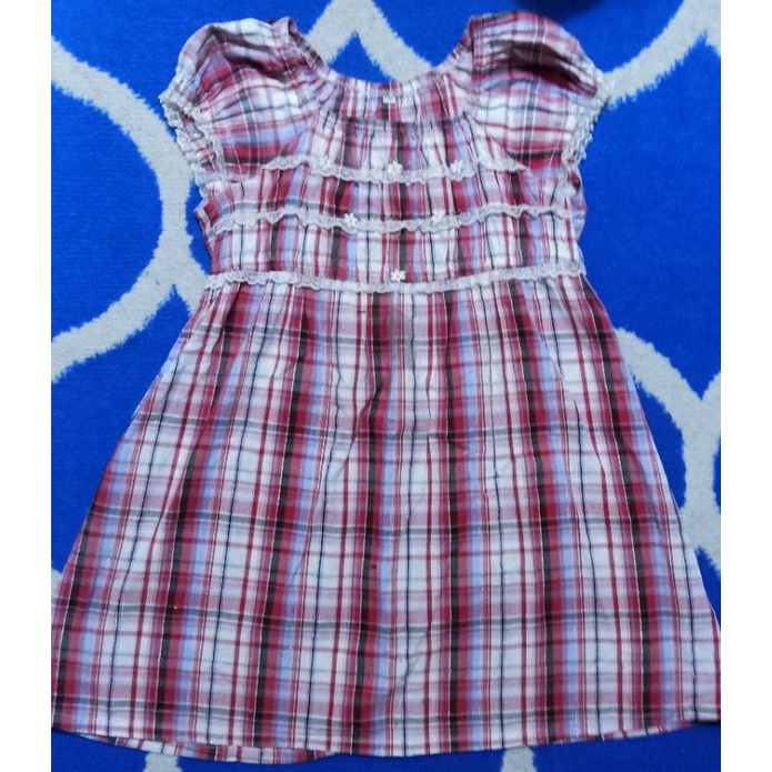 Dress Smoke Kotak Merah Anak Mantul