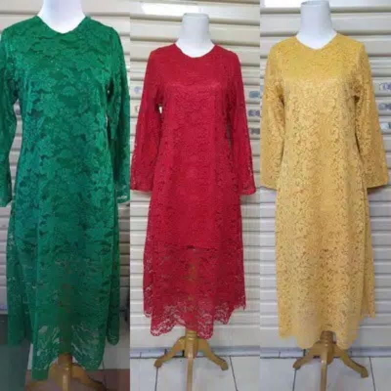 IndahKebaya | HANYA ATASAN / KEBAYA TUNIK BROKAT / KEBAYA KURUNG JUMBO / KEBAYA DRESS / KONDANGAN