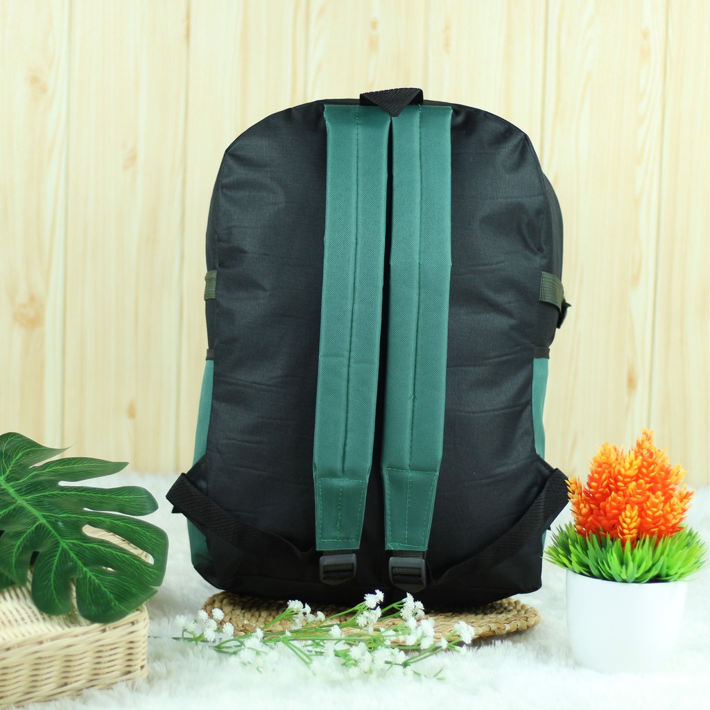 Tas Ransel Cewek Casual HIjau Korean Style Fashionable Backpack Wanita Multifungsi Trendy Yimaobag