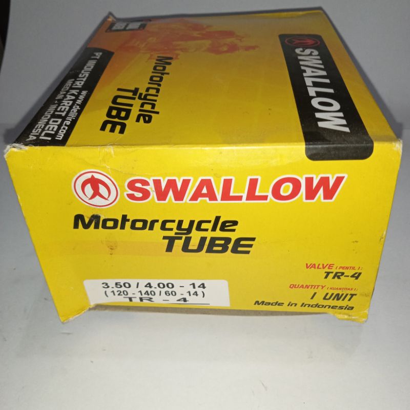 Ban Dalam Ring 14 Merk Swallow Ukuran 350/400-14 (120/70-14, 140/60-14)