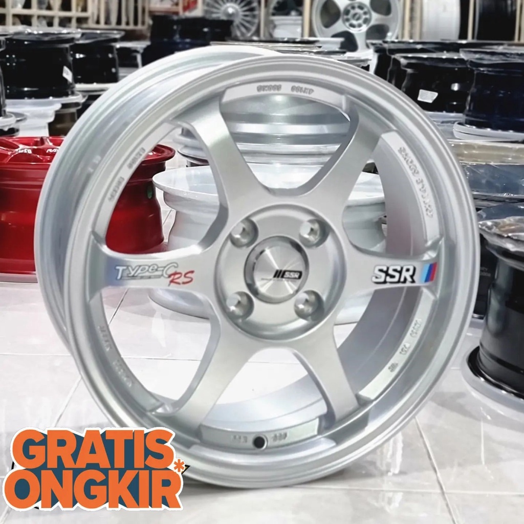 velg SSR TYPE C R15x65 pcd 4x100 et 42  velg mobil ring 15 brio.agya.jazz
