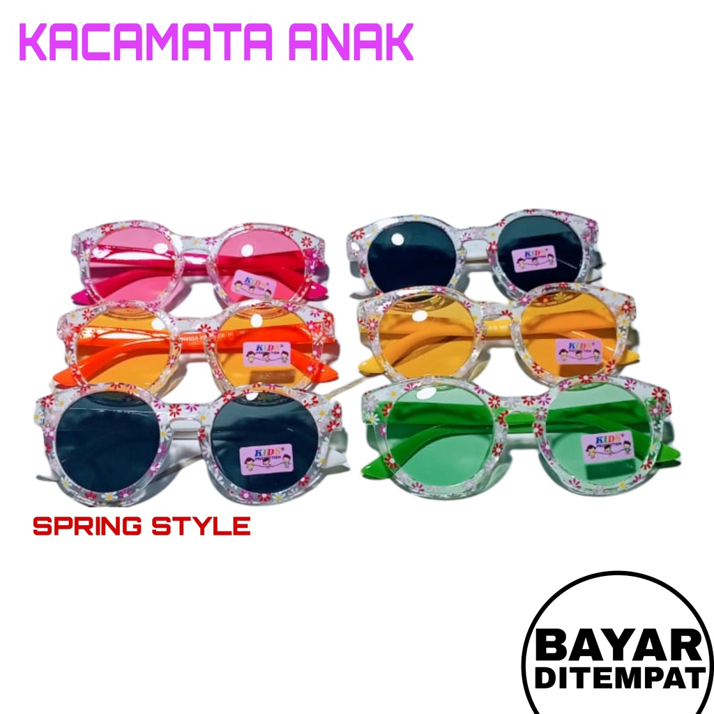 Kacamata anak trendy trend anak kaca mata bunga lucu variasi warna cewek / perempuan - Spring Style