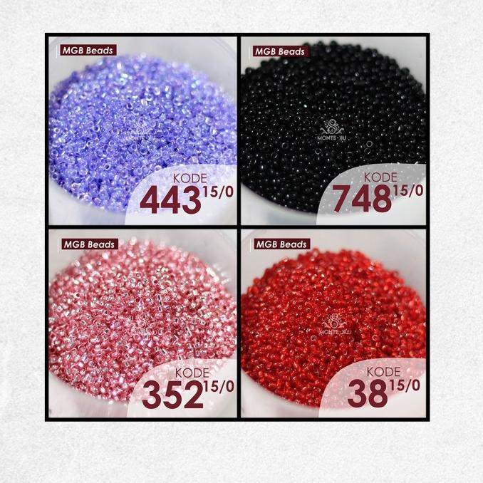 >*>*>*>*] Manik Mote Payet Pasir Bulat Jepang MGB 15/0 1,5mm 25 gr Monte -8