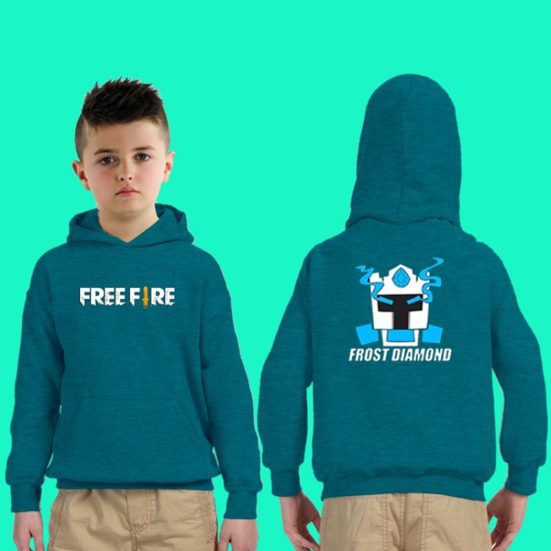 JAKET HOODIE ANAK LAKI-LAKI LOGO FREEFIRE FROST DIAMOND