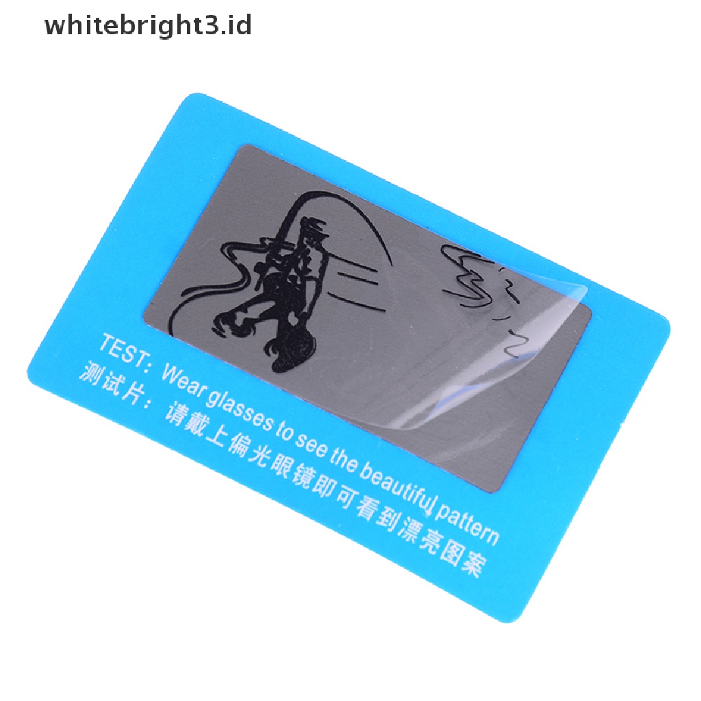 (whitebright3.id) 20pcs / set Kartu Tes Kacamata polarized Untuk Pria / Wanita