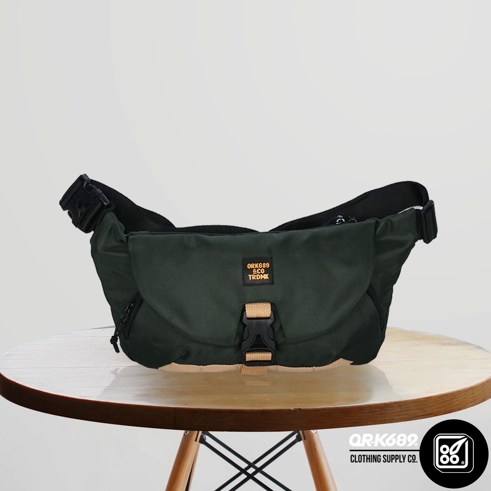 ORK689 Tas Selempang Waistbag Pria Distro Body Black