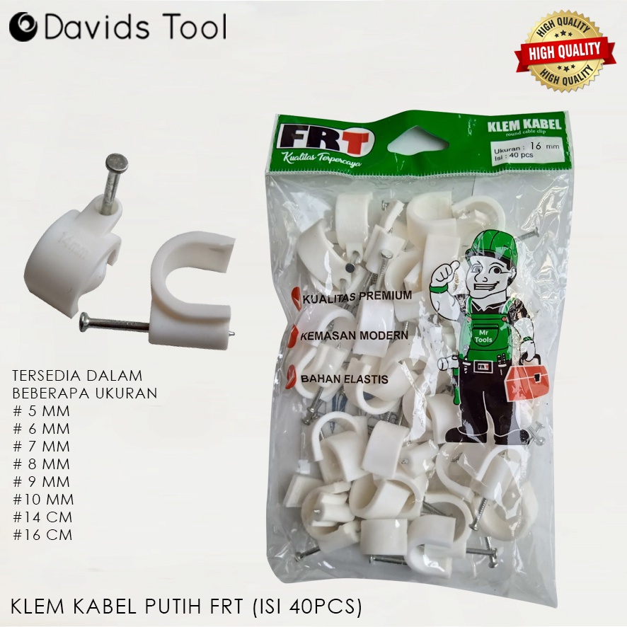 Klem Kabel Listrik Pengikat Cable Clip Frt