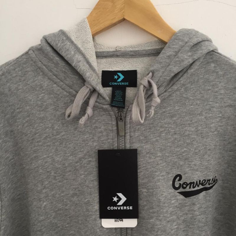 zip hoodie converse grey