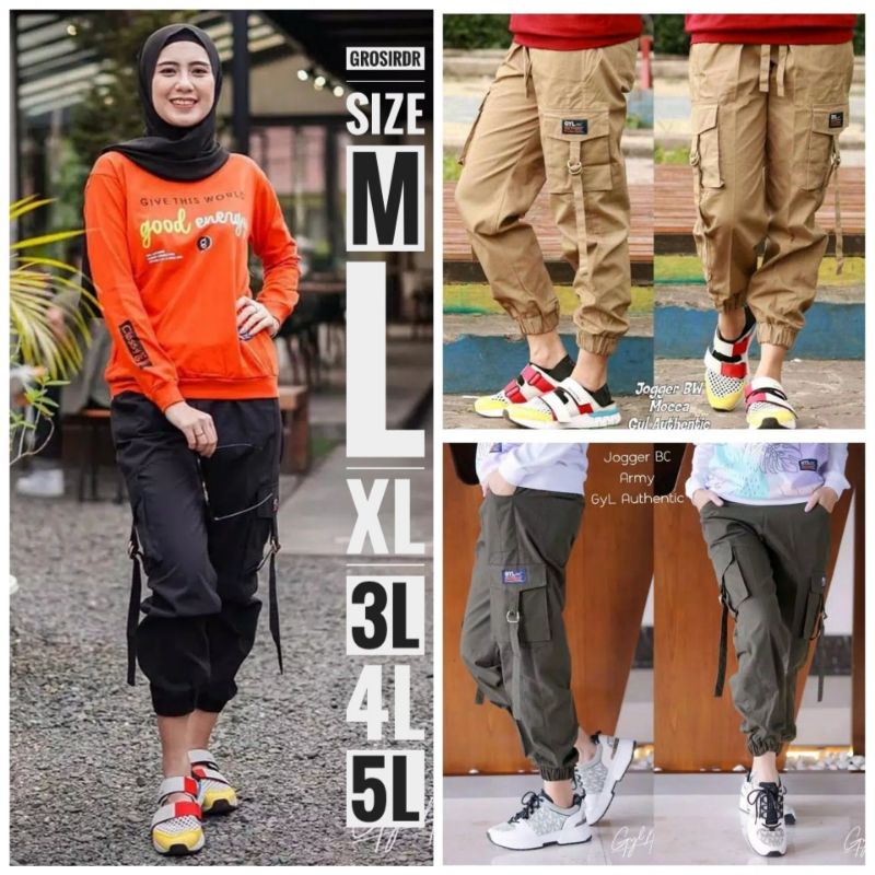 Celana Wanita Cargo Panjang Celana Cargo Jumbo Premium