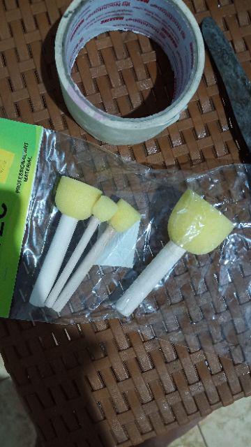Stora Foam Brush Stamp / Sponge Bulat / Decoupage - 4 Pcs