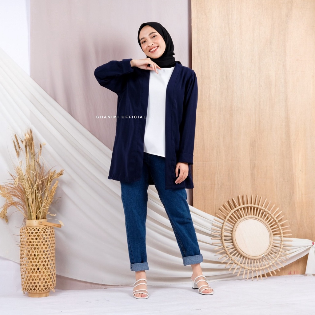 Ghanimi - Basic Outer / Outer Polos / Outer Kerja / Baju Kerja / Outer Daily / Outer Simple / Luaran Polos / Outer Timeless / Outer Casual Formal / Outer Wolfis / Outer Tangan Panjang / Outer Panjang