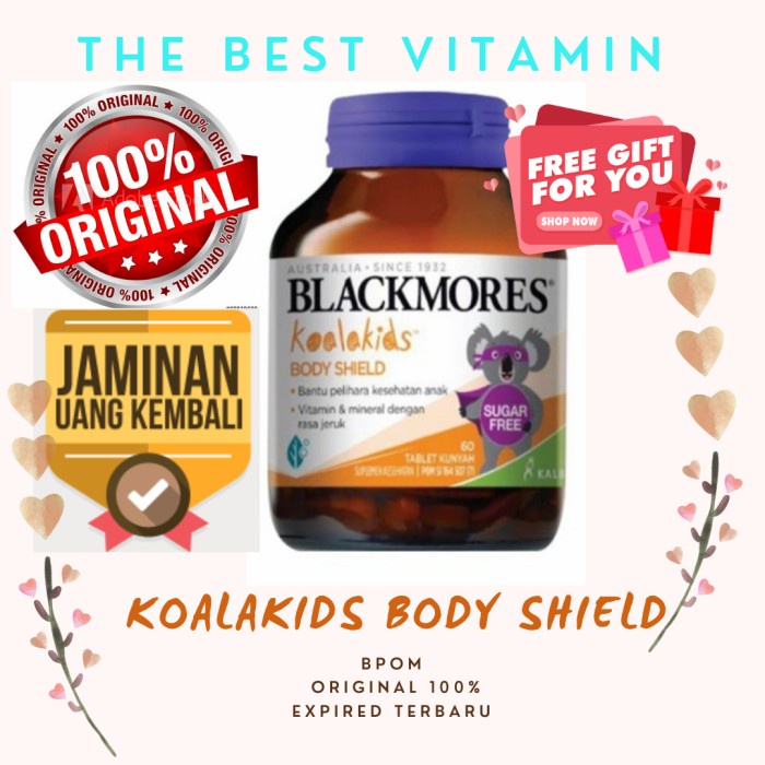 Blackmores Koalakids Body Shield 60Tablet / Blackmores Vitamin Anak Vit Anak -