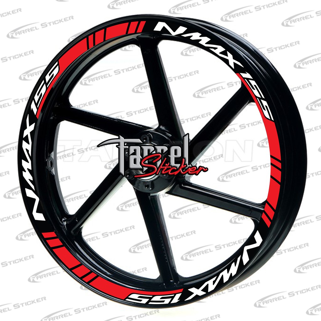 Stiker Velg Sticker Velk NMAX Hitam