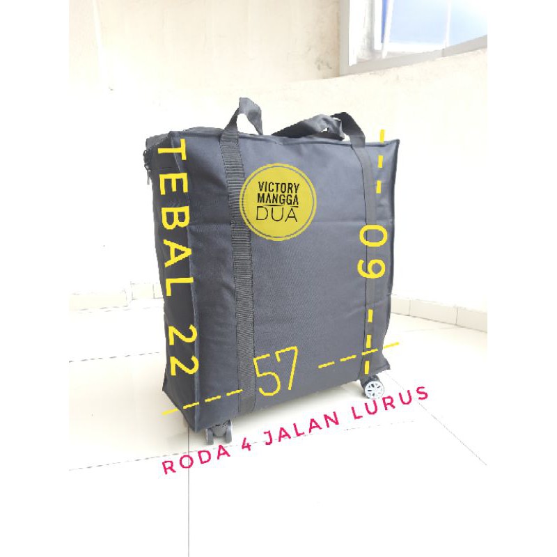 Tas Roda Terpal Jumbo 57 X 60 X 22 Kualitas Super Travel Foldable Belanja Barang