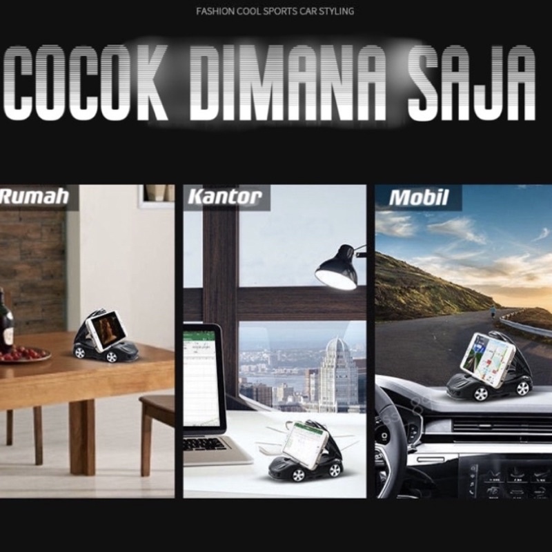Holder hp dashboard mobil universal jepit 360 derajat car holder mobil bisa dijadikan sebagai pajangan mobil