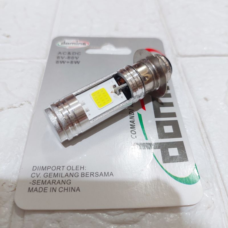 BOHLAM LED DEPAN H6 2 SISI AC DC LED UTAMA MOTOR MATIC BEBEK UNIVERSAL