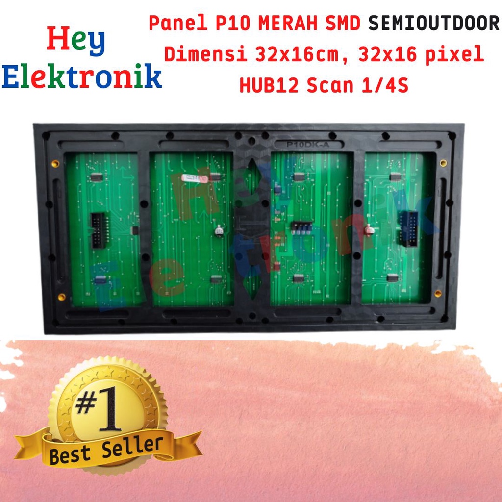 Panel Module Modul Led P10 Running Text SMD Merah Indoor Semi Outdoor