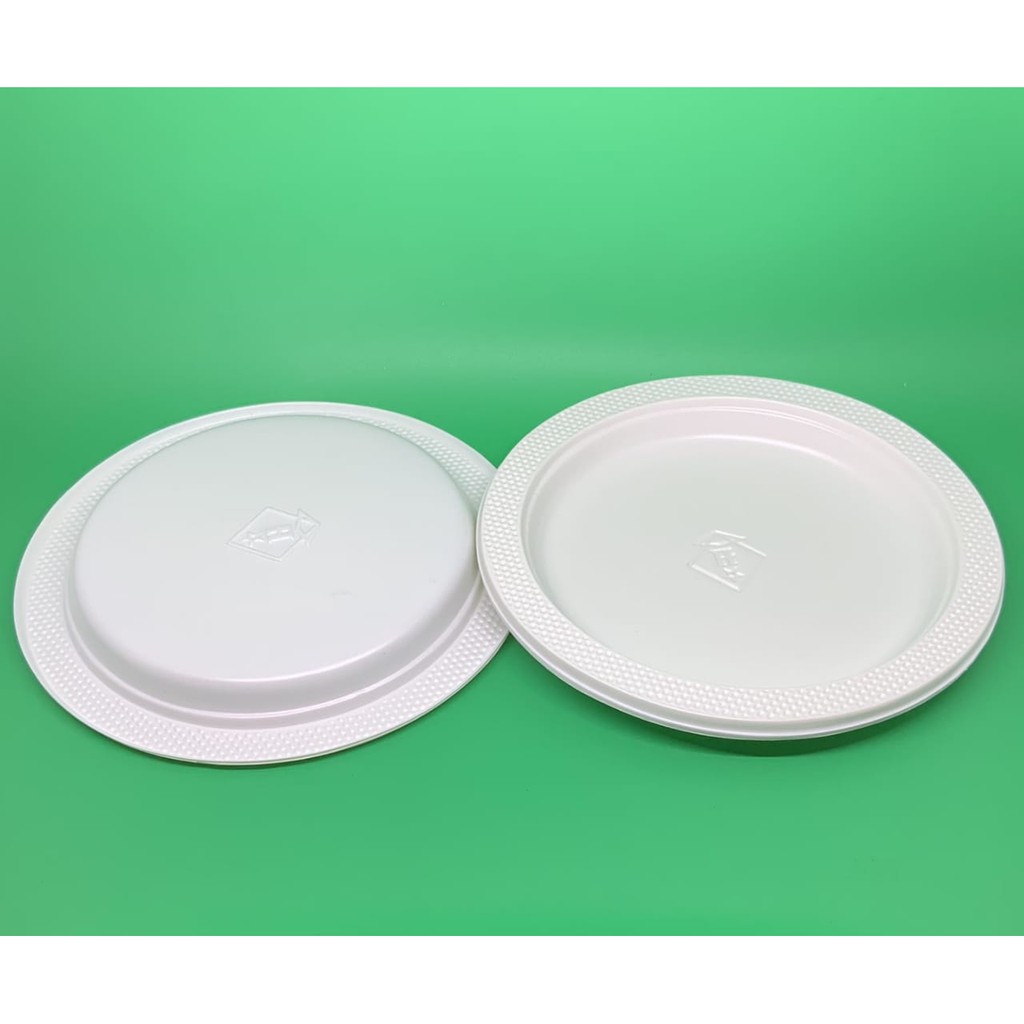 Piring Plastik Putih Susu Tanggung Piring Plastik Sedang P7