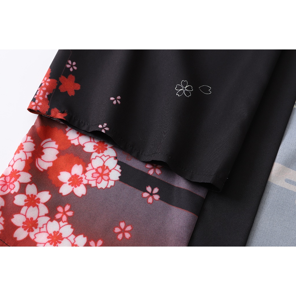 2021 Fashion Street Cardigan Kimono Wanita Jepang Harajuku Kimono Longgar Pria Hitam Pakaian 2023