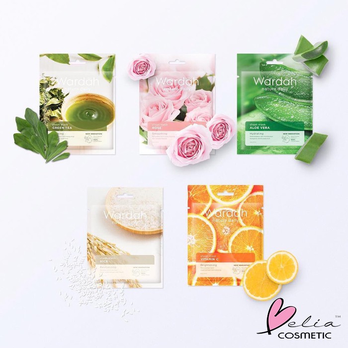 ❤ BELIA ❤ Wardah Nature Daily Sheet Mask 20ml BPOM