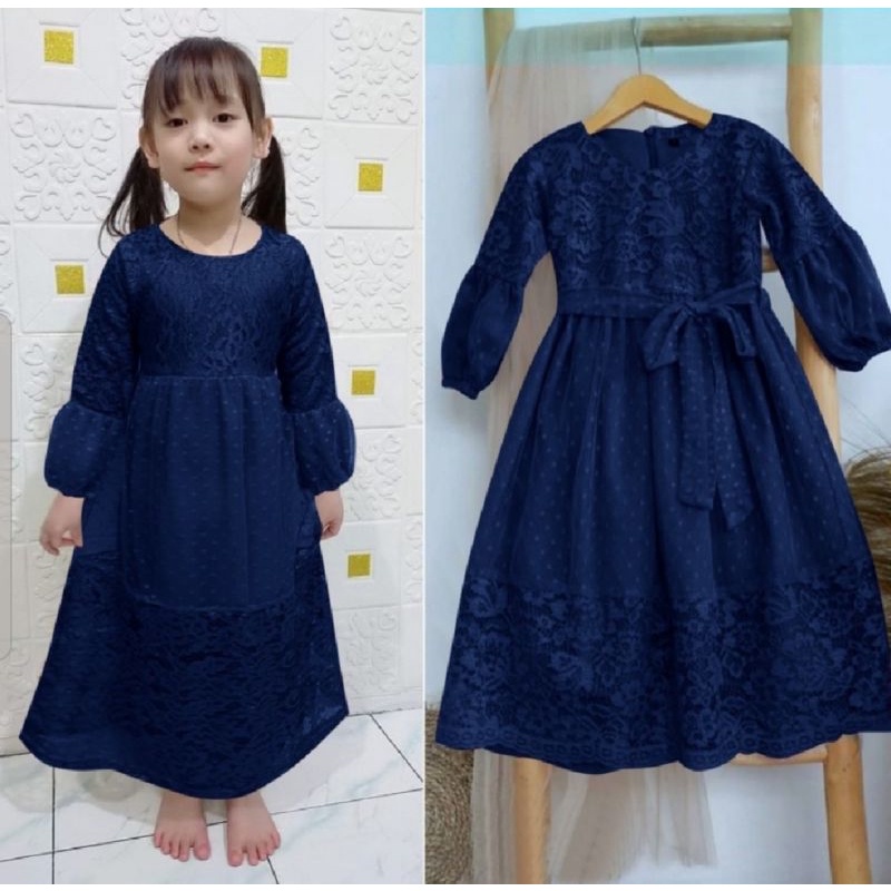 Gamis Anak Belinda / Dress Pesta Anak / Baju Muslim Anak