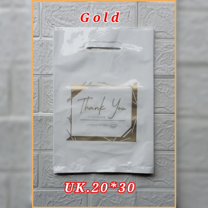 (isi 50) Kantong Plastik PE Uk. 20x30 Motif bingkai kantong olshop kantong kantong toko kosmeti/skincare