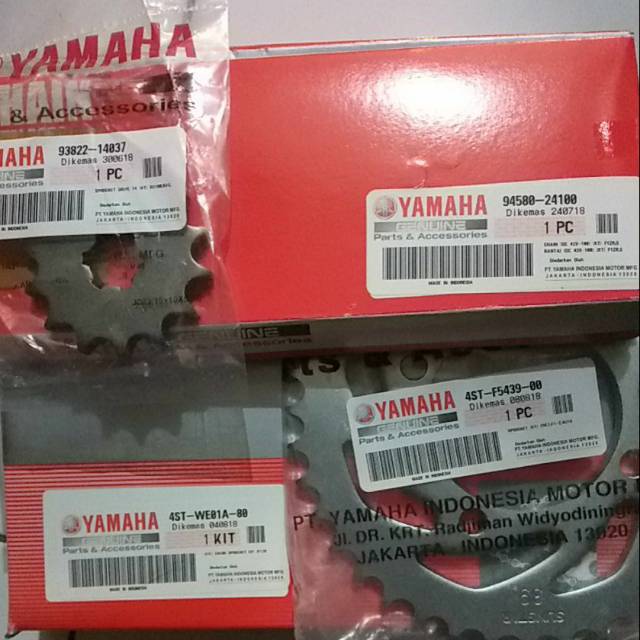 Gir Set Rantai Roda Kit Yamaha Fiz R 4ST WE01A 80