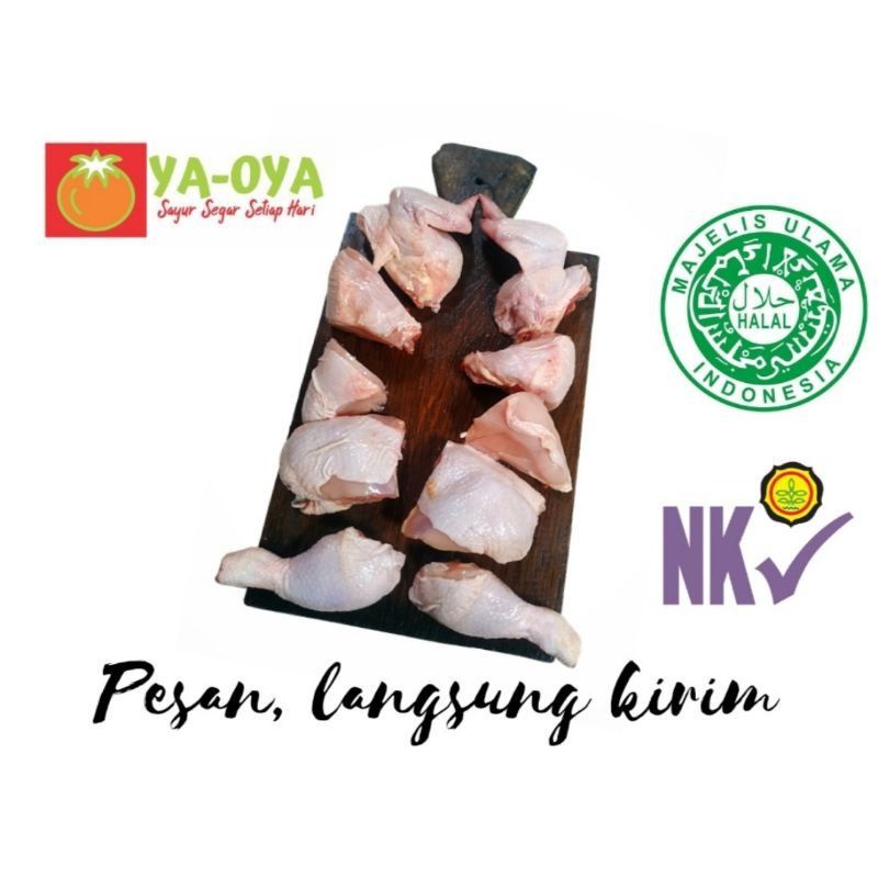

AYAM BROILER 900gr POTONG 10 BAGIAN