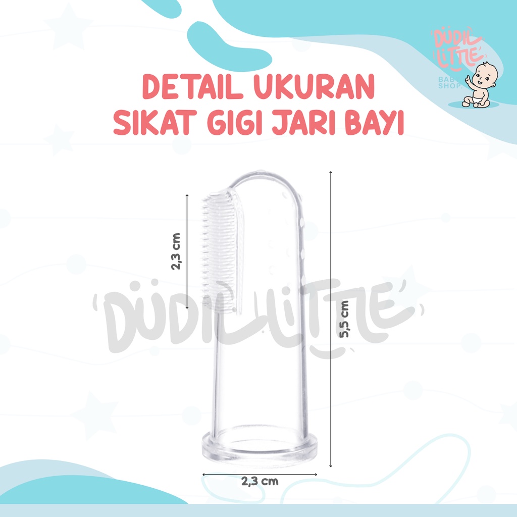 Sikat Gigi Jari Bayi Bahan Silikon Lembut Pack OPP Pembersih Gigi Newborn Finger Toothbrush