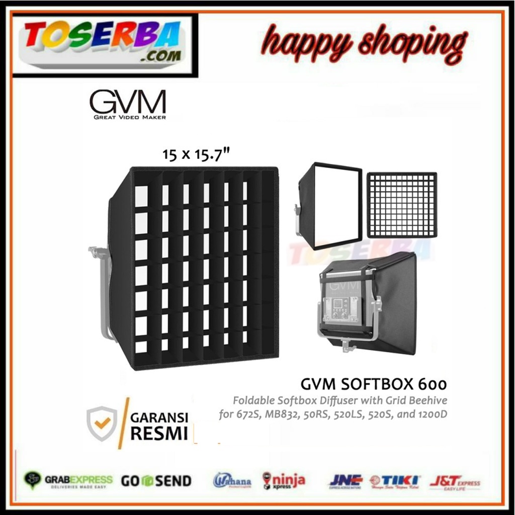 GVM SOFTBOX 600 Foldable Softbox Diffuser with Grid Beehive