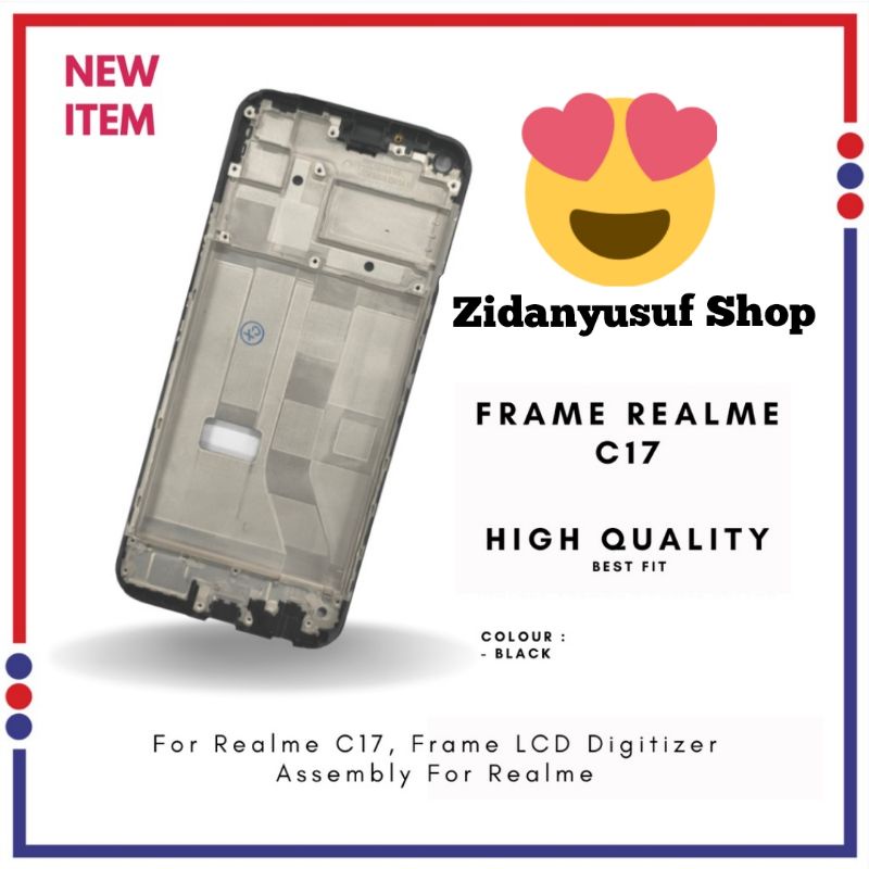 FRAME TULANG LCD REALME C17 TATAKAN DUDUKAN LCD ORIGINAL