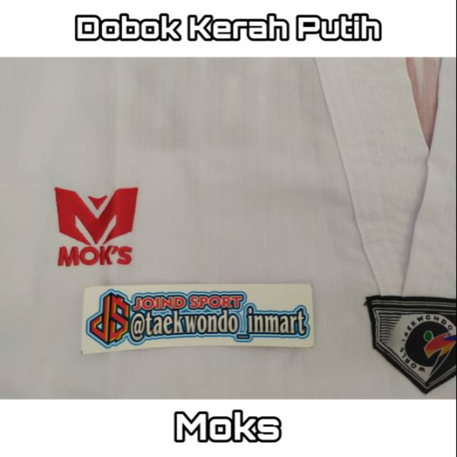 Dobok Taekwondo Young Fighter Kerah Putih Moks