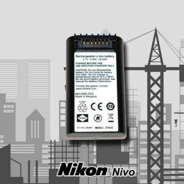 Batre Baterai Total Station Nikon Nivo 5c 3c 3m 5m dan Npl 322 
Barang baru